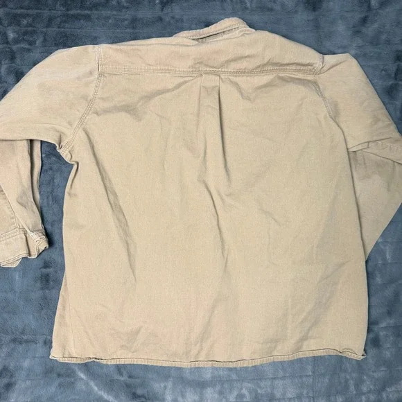 Lot of 2 LAPCO FR Mens Khaki Flame Resistant Work Shirts Boh Bros XXL IKH7 CAT2 - Picture 9 of 14